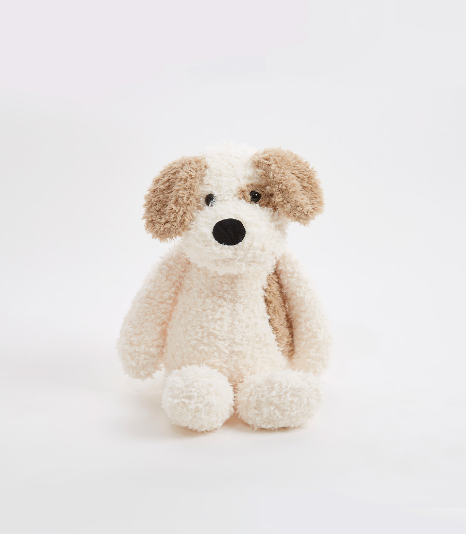 Cuddly Beige Puppy Soft Toy