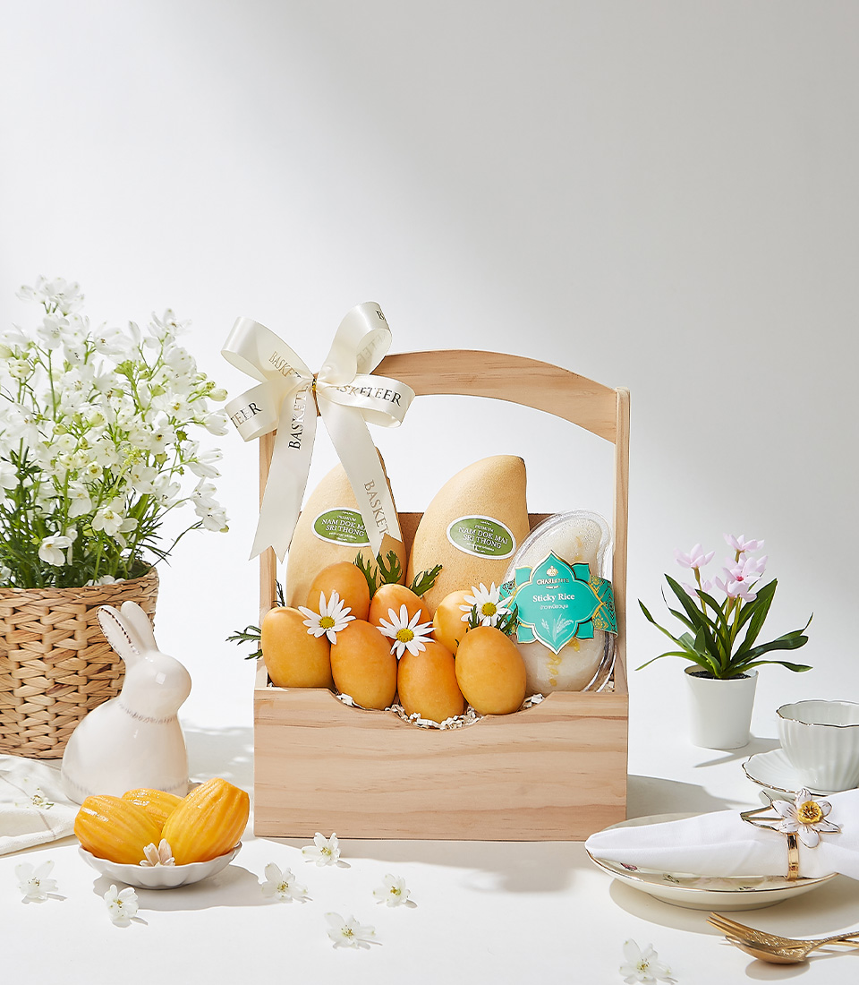 Premium Exotic Fruit Basket with Mayongchids and Mangoes