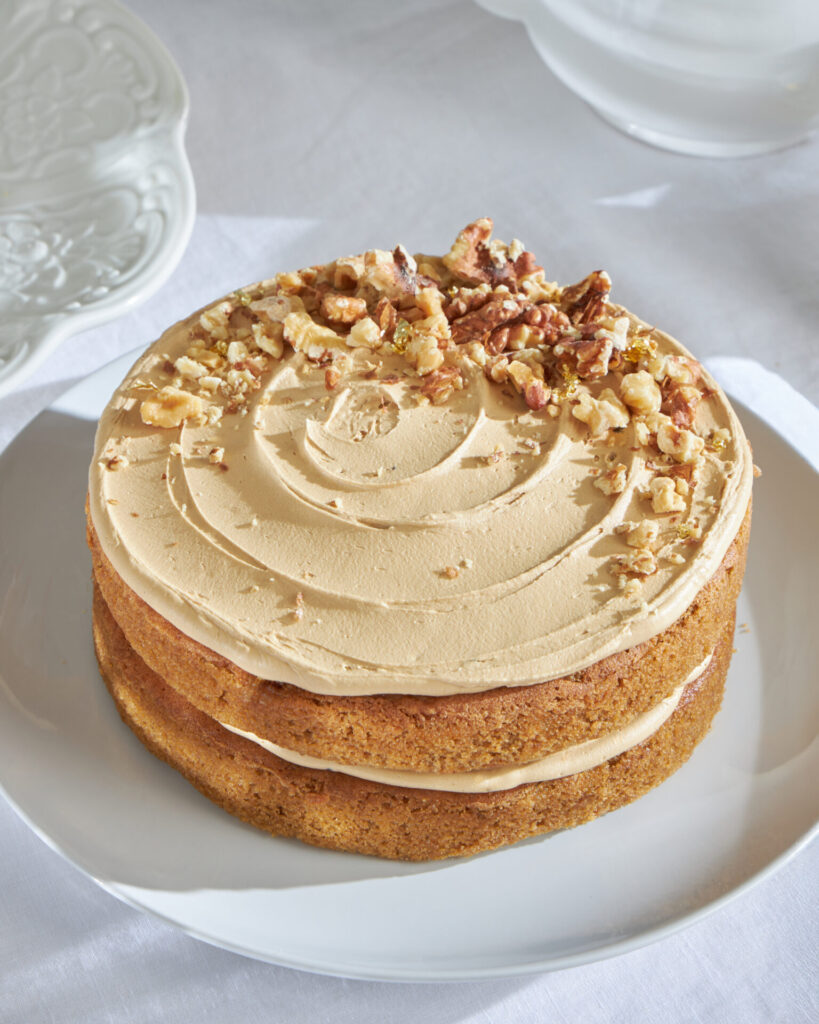 Coffee walnut cake with buttercream frosting from Charlotte Bakery Bangkok