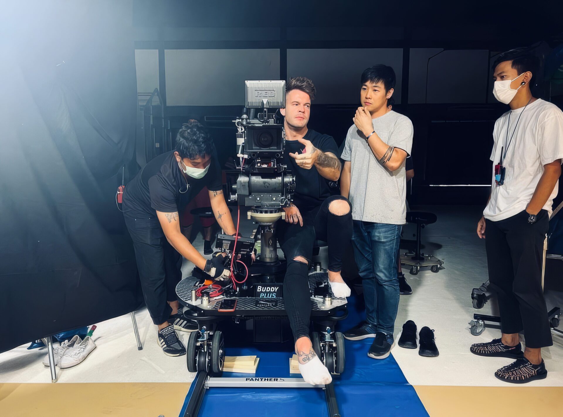 Behind-the-scenes with the Charlotte Bakery Bangkok founder Dan Stoner during a creative studio shoot, for a Thailand client