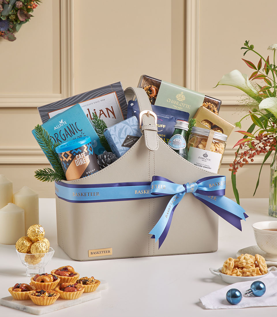 Beige luxury gourmet basket Bangkok delivery