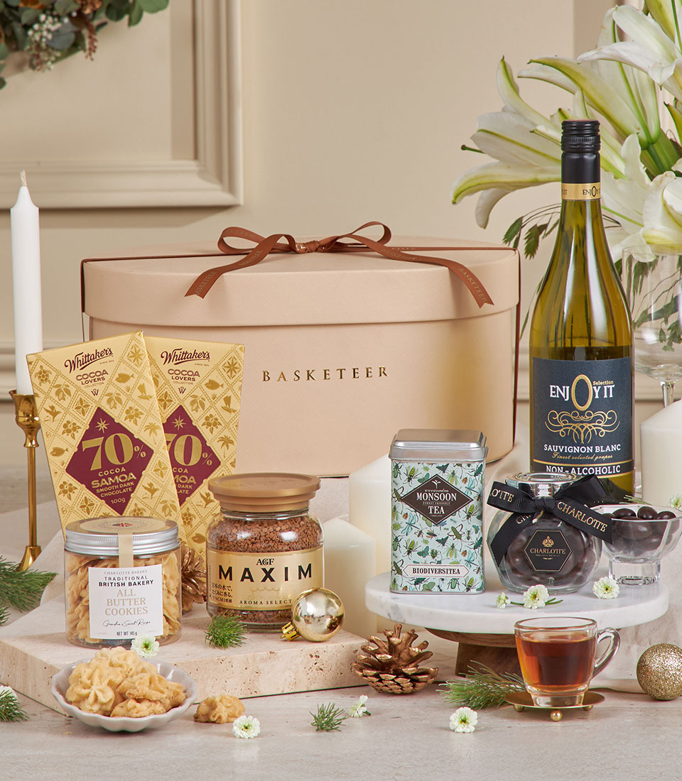 Luxury champagne gold gourmet gift box