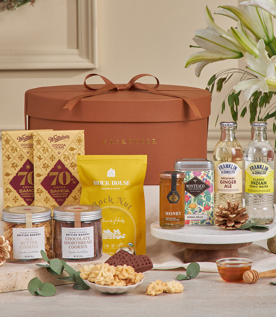 Luxury terracotta gourmet gift box set