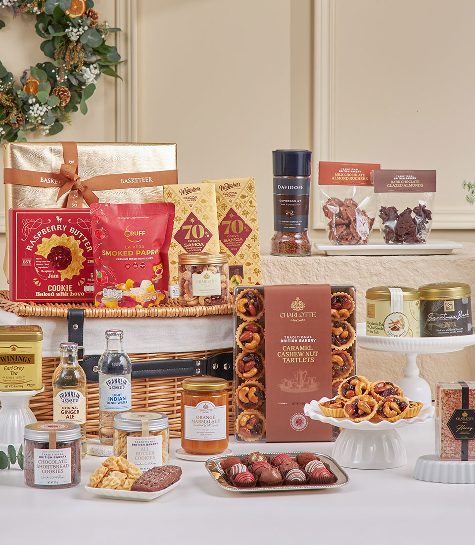 Premium gourmet gift basket Bangkok delivery front view.