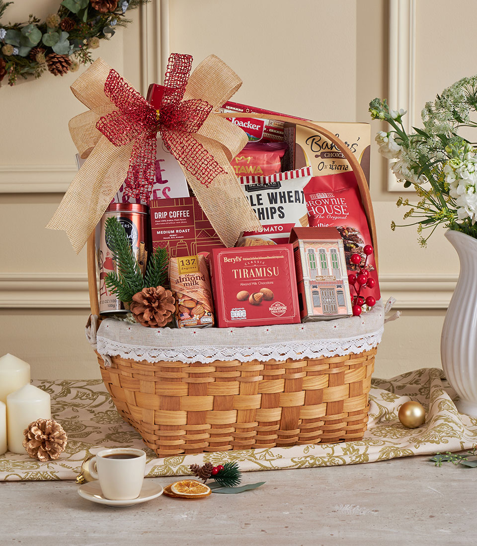 Wicker gift basket
