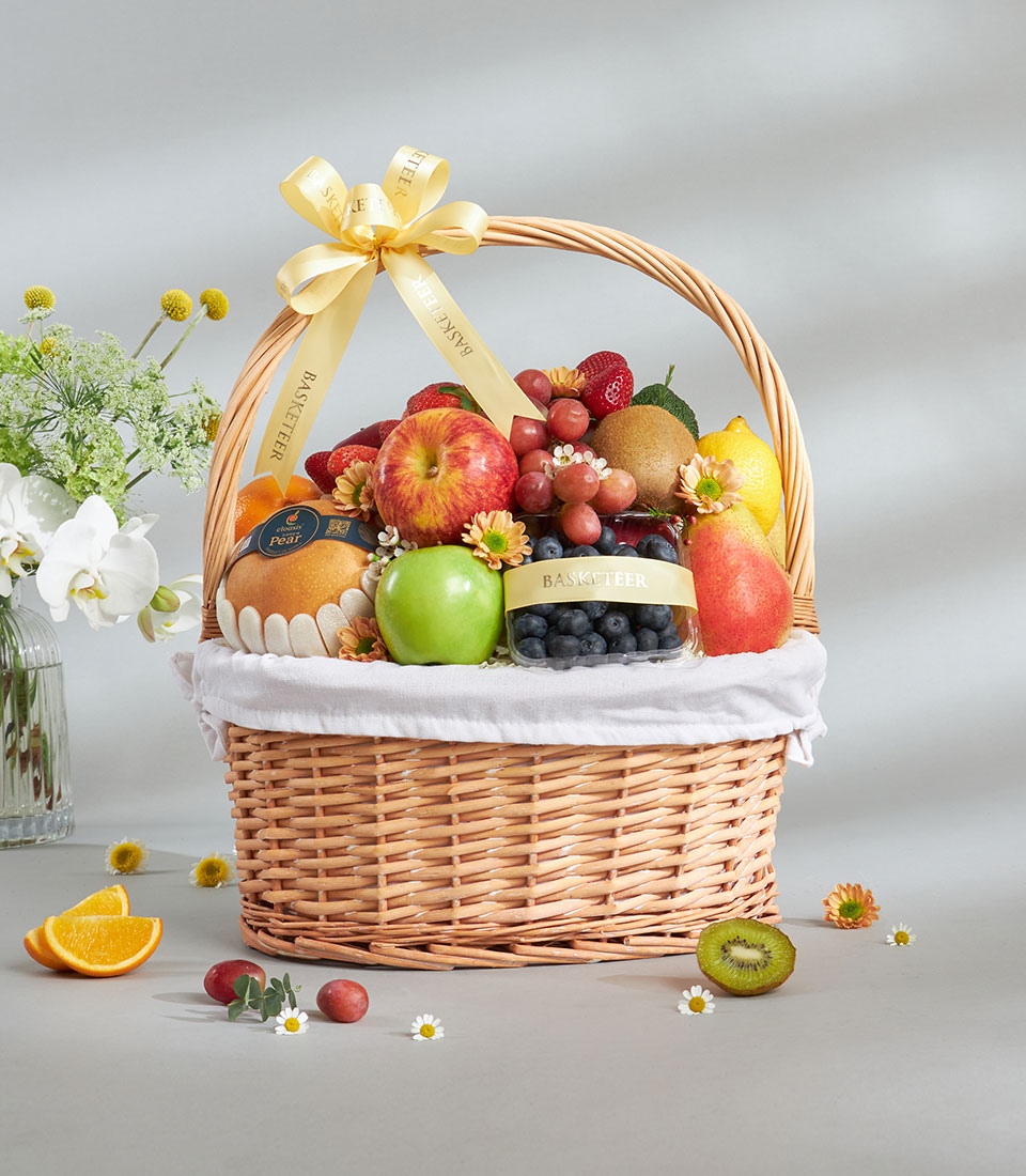 Fresh fruit wicker basket