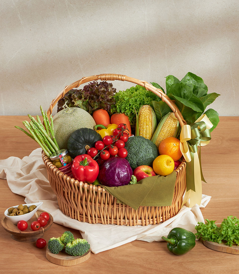 Premium Vegetable \u0026 Gourmet Basket, image size:960x1100