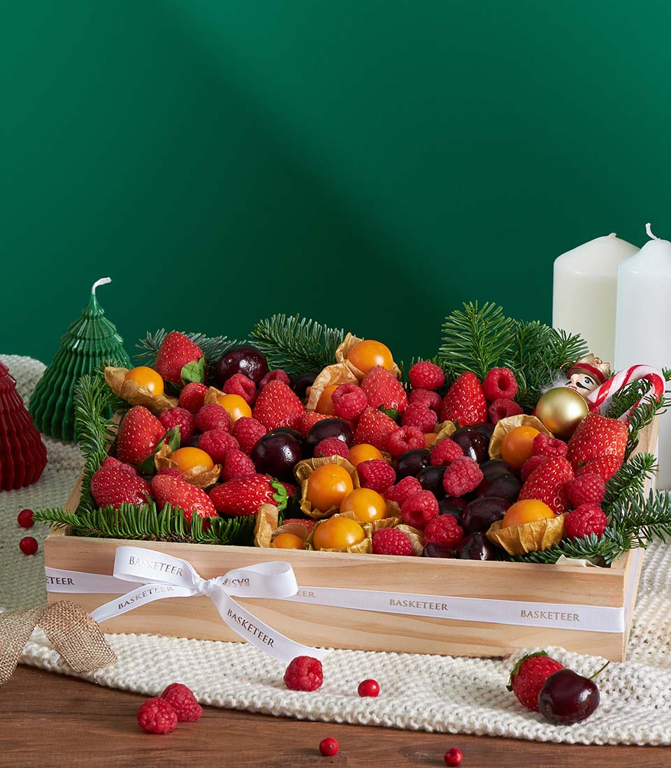festive Christmas berry fruit gift box