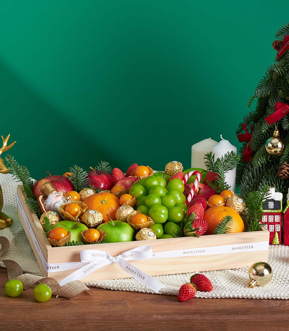 festive Christmas fruit gift box