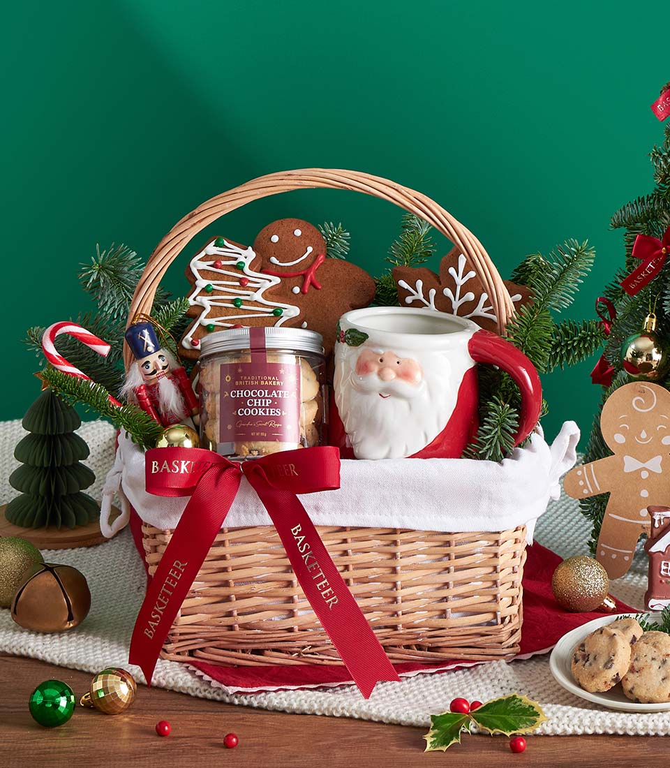 festive Christmas treat gift basket