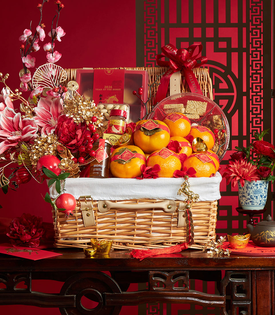 Chinese New Year prosperity oranges gift hamper with premium festive presentation