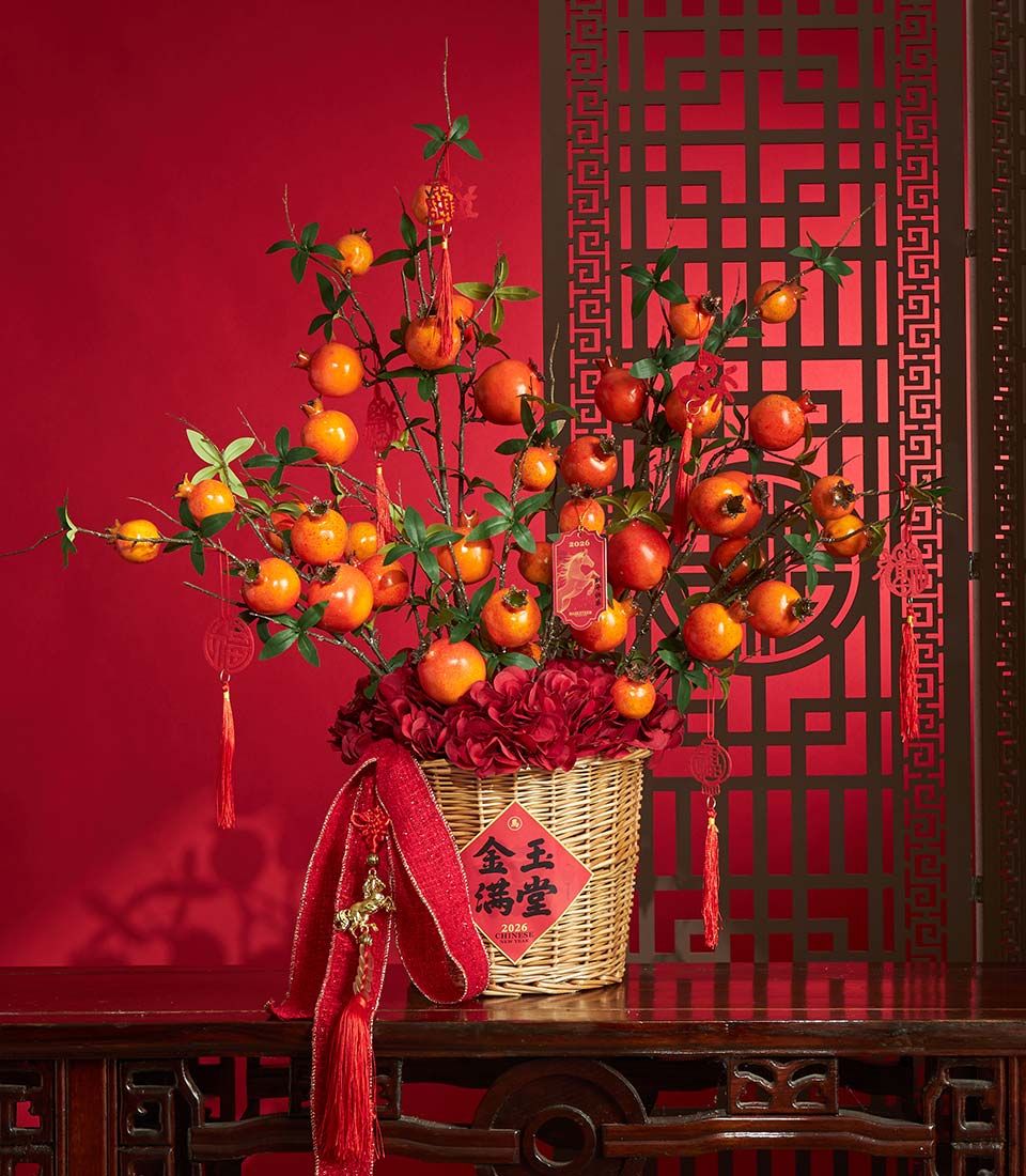Chinese New Year artificial pomegranate branches decoration