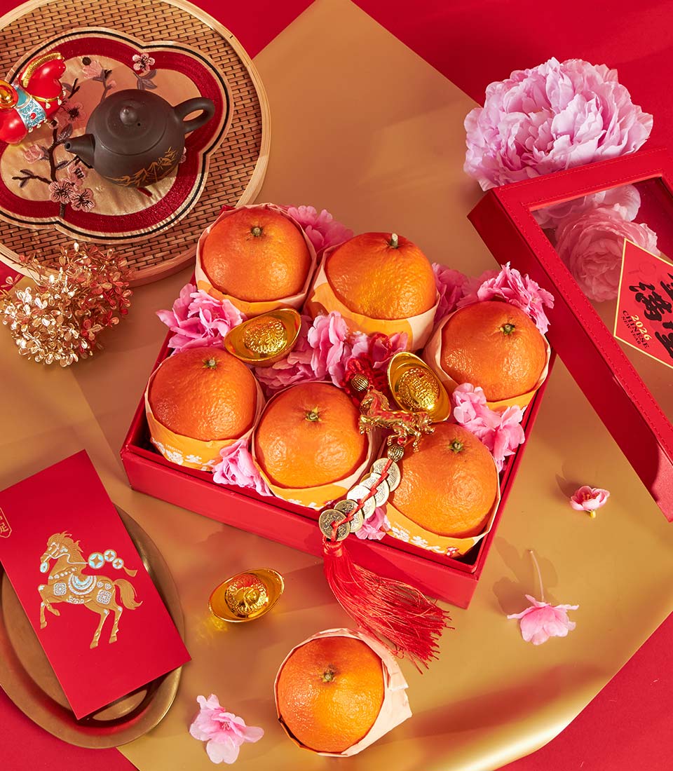 Chinese New Year premium Japanese Ehime oranges leather gift box
