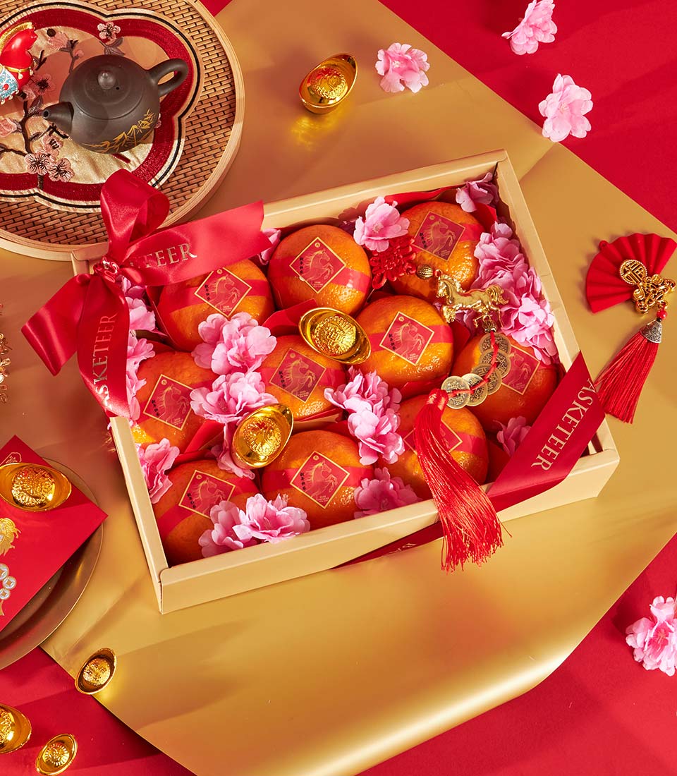 Chinese New Year premium mandarin oranges wooden gift box