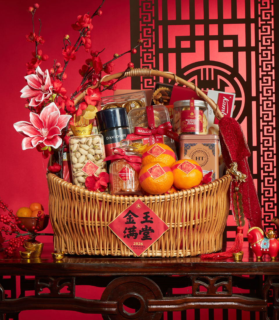 Chinese New Year wealth oranges gift basket