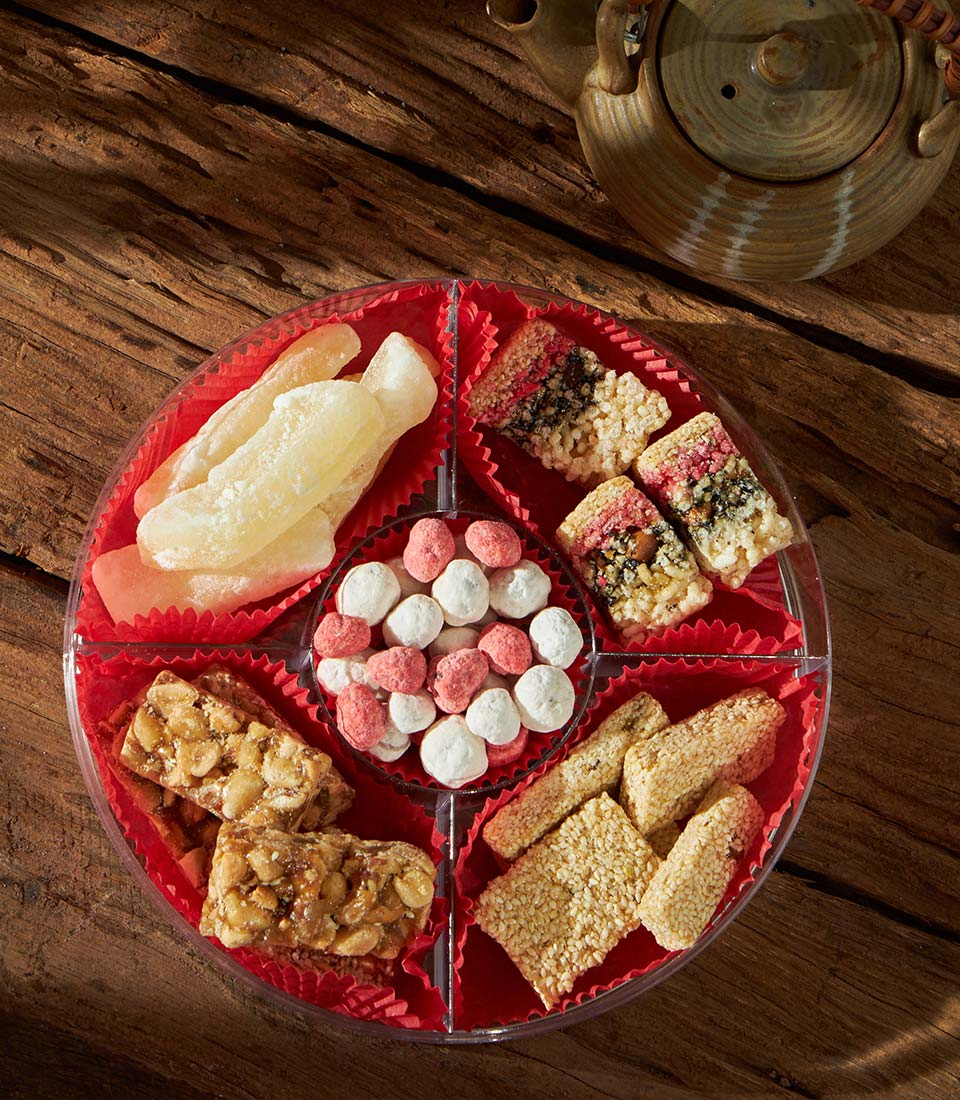 Chinese festive sweets assortment for Chinese New Year gift in Bangkok
