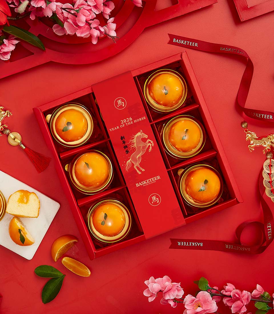 Golden fortune mandarin chiffon cake Chinese New Year