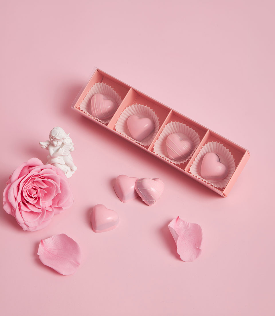 Raspberry chocolate gift box by Charlotte for Valentine’s Day, Bangkok delivery