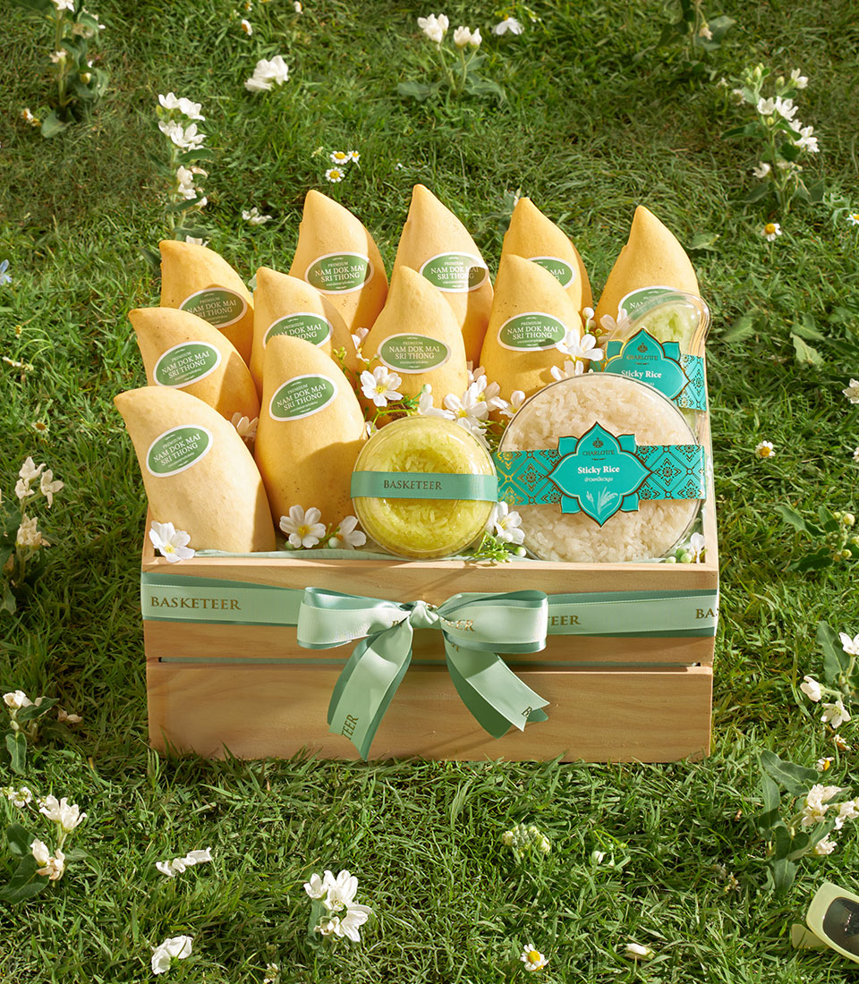 mango sticky rice wooden box bangkok