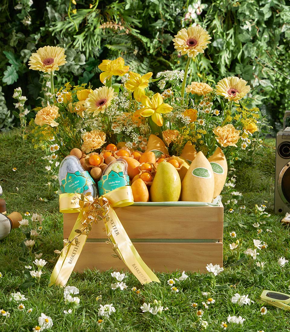 Flower and fruit gift box wooden SMF-1009