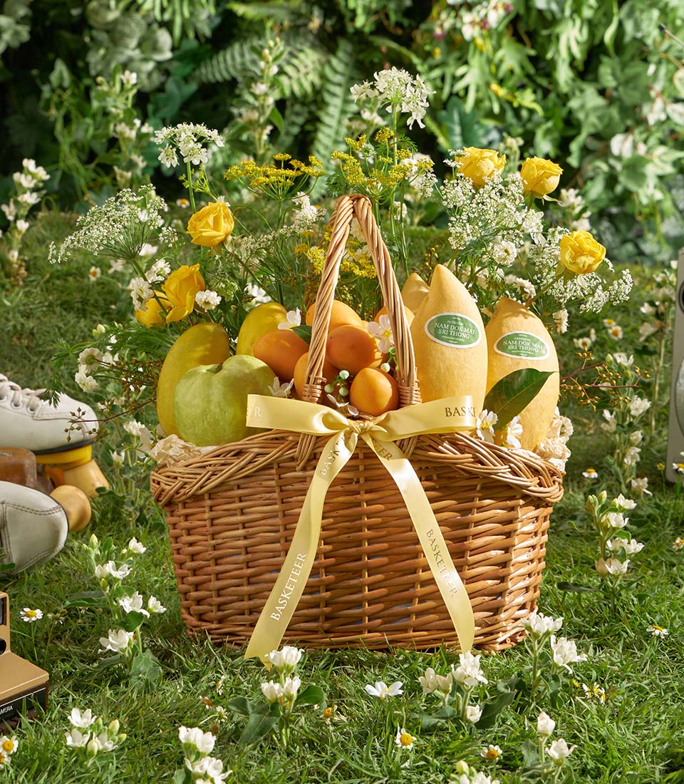 Fruit and flower gift basket summer SMF-1005