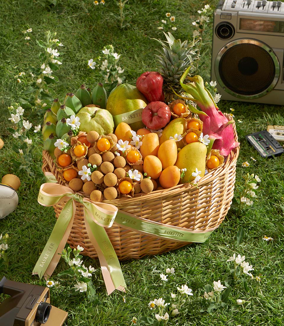 Large mixed fruit gift basket deluxe SMF-1008