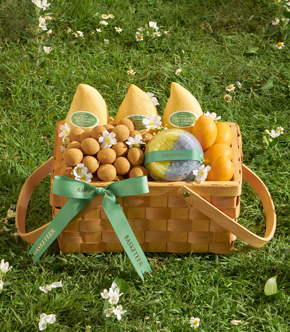 Thai summer fruit basket with sticky rice Bangkok SMF-1024