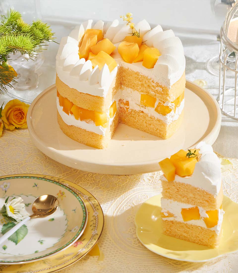 golden mango chiffon cake soft cream Bangkok SBK-0002