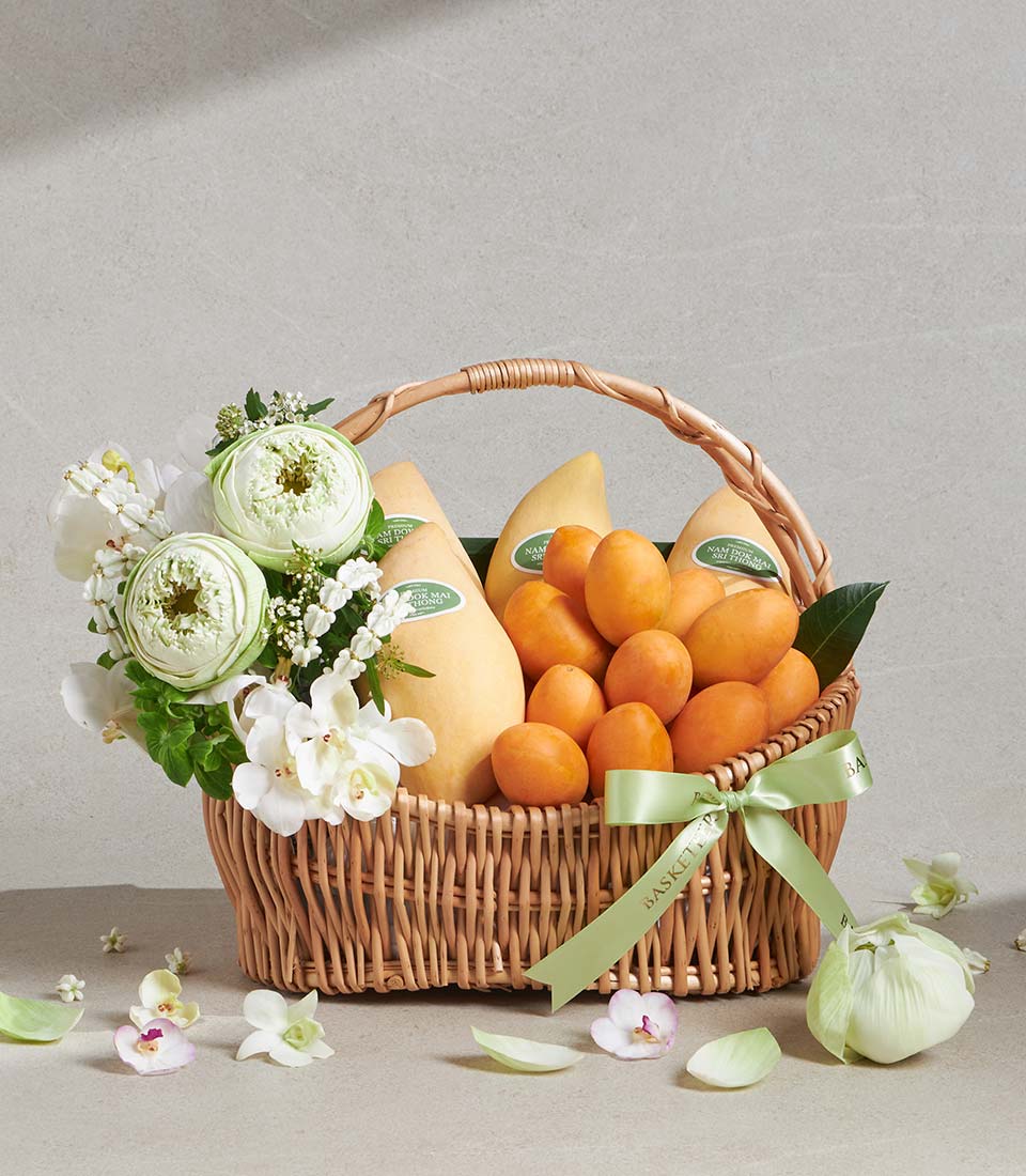 songkran gift basket mango mayongchid arrangement