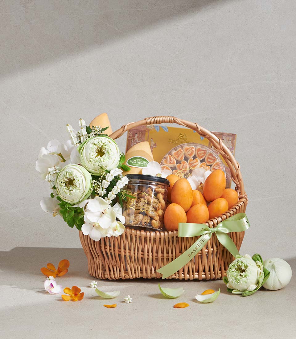 songkran gift basket mango mayongchid snack arrangement