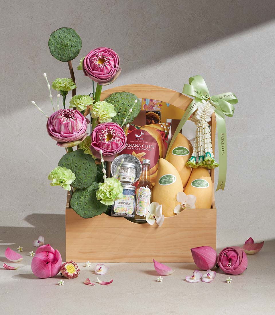 songkran gift basket mango ceremonial arrangement