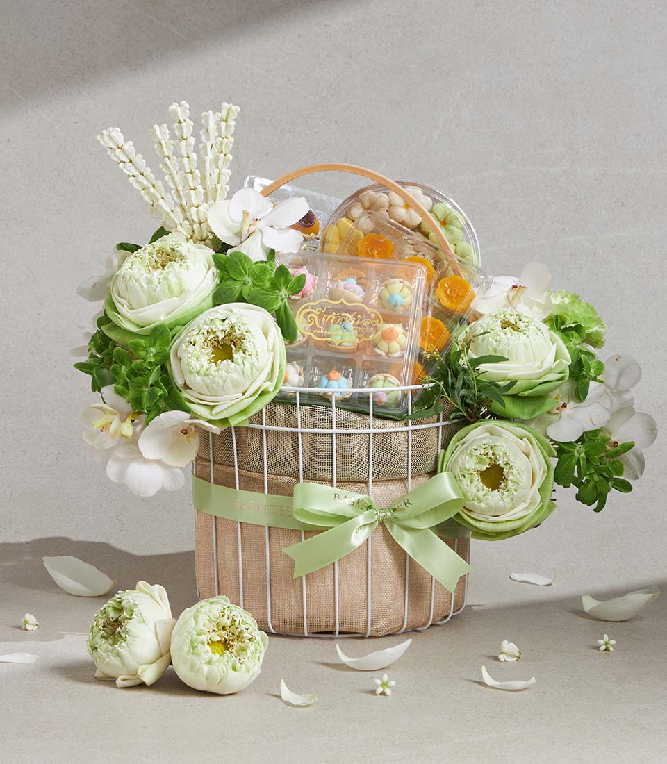 songkran gift basket thai sweets elegant arrangement