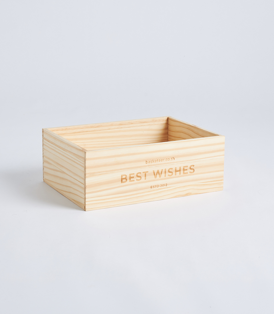 natural wooden gift box basket WB013