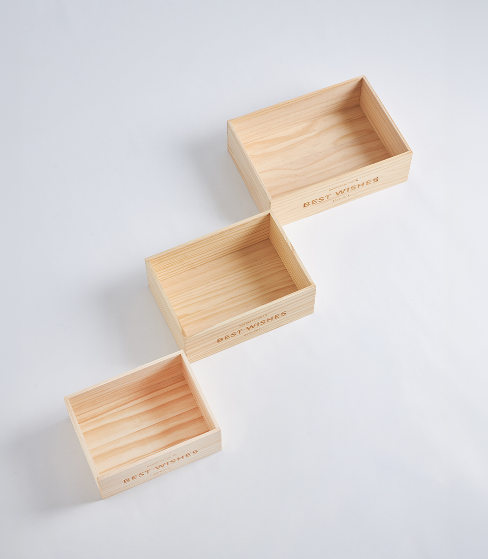 stacked wooden gift box WB013
