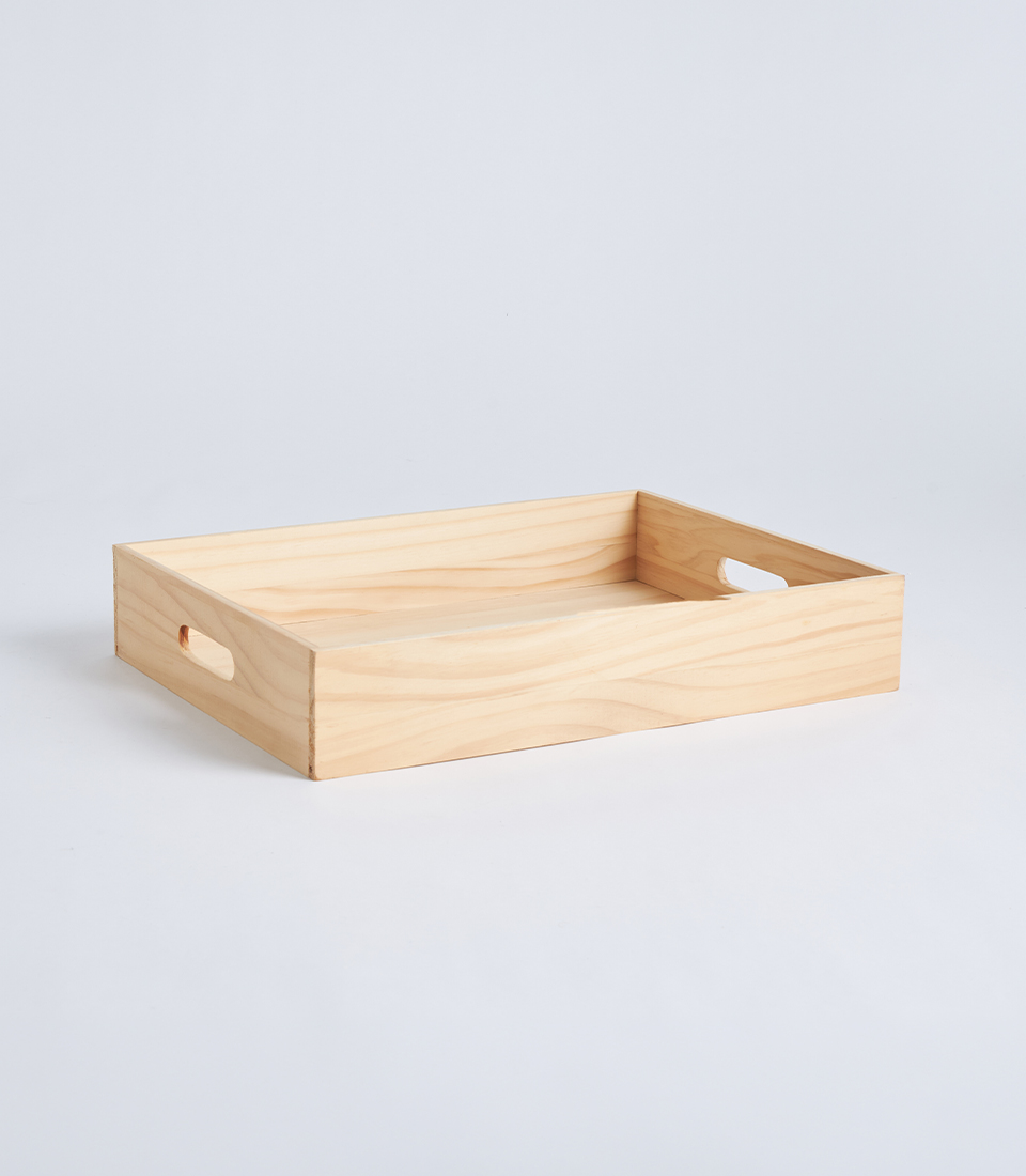 natural wooden tray gift basket WB010-M